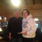 Tom McArthur presents a check to Joy Crouch with HRRV.5