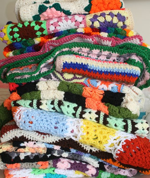 Joan's quilt stack