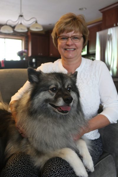 Deb Tucker and therapy dog Gracie