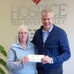 Barb Ziegler and Curt Seter, development officer for Hospice of the Red River Valley