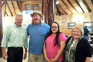 From left to right: Curt Seter from Hospice of the Red River Valley, Tim Nelson, Ellie Accobee and Rib Best organizer Becky Rantanen