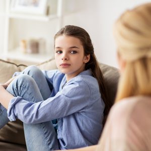 Child sitting on couch