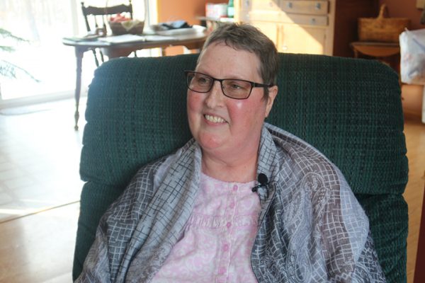 Laurie Meyer-Olson in her home in Detroit Lakes