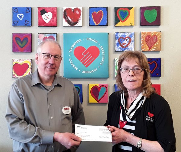 Hugo's Donation to Hospice of the Red River Valley