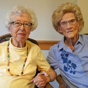 Charlotte & Lois_two elderly women sitting together