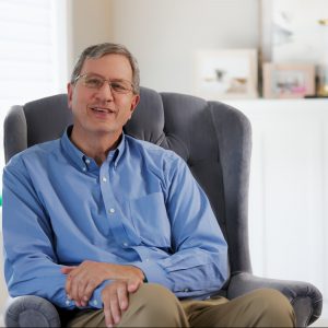 Roger Greenley, man sitting in chair