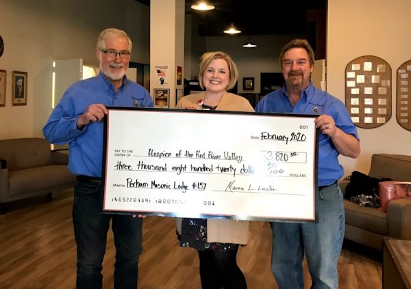 Perham Masonic Lodge check presentation