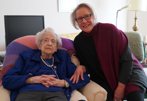 Hospice patient Terry Nelson with her daughter, Pat, in Bismarck