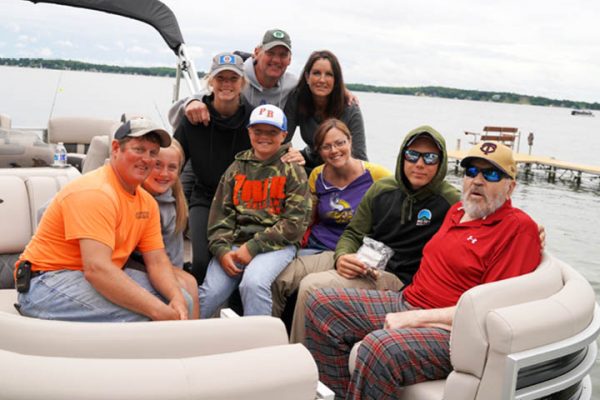 Donovan Johnson_family on a pontoon