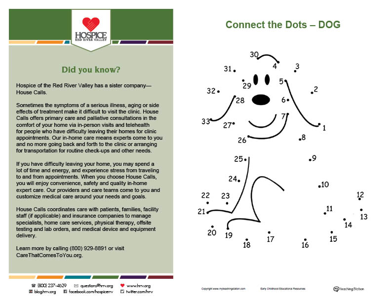 connect the dots activity page