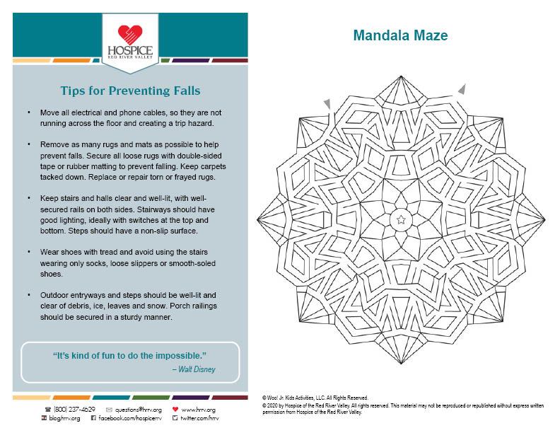 mandala maze printable worksheet