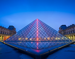 Louvre Museum glass pyramid entrance