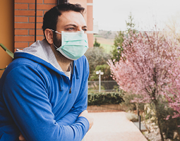 man wearing a face mask