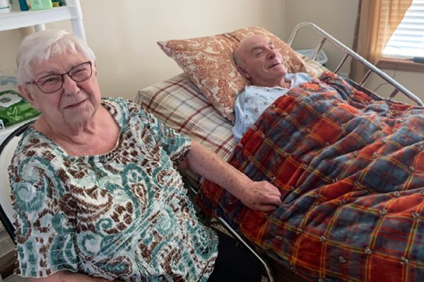 Sharon and Hilmer Baier in the rural Kulm home